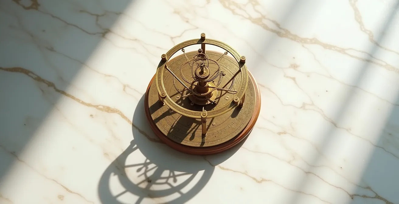 Orologio astronomico che mostra il movimento delle case astrologiche