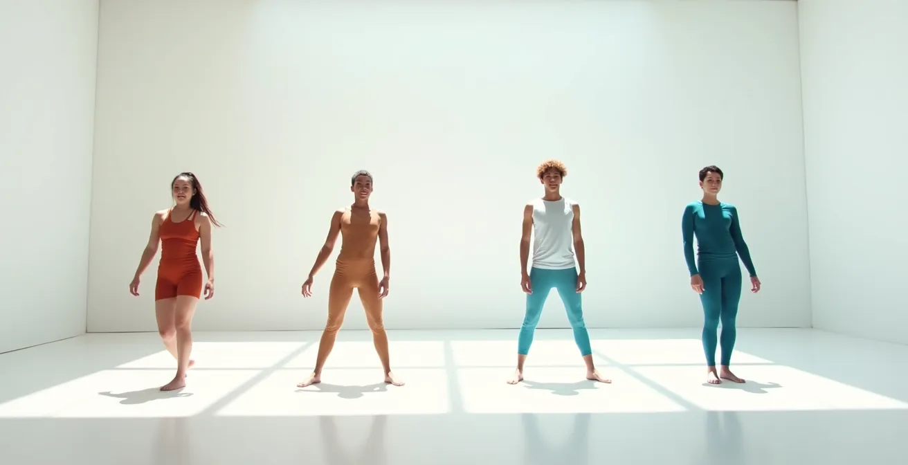 Quattro persone che rappresentano i diversi elementi astrologici attraverso il loro stile e postura