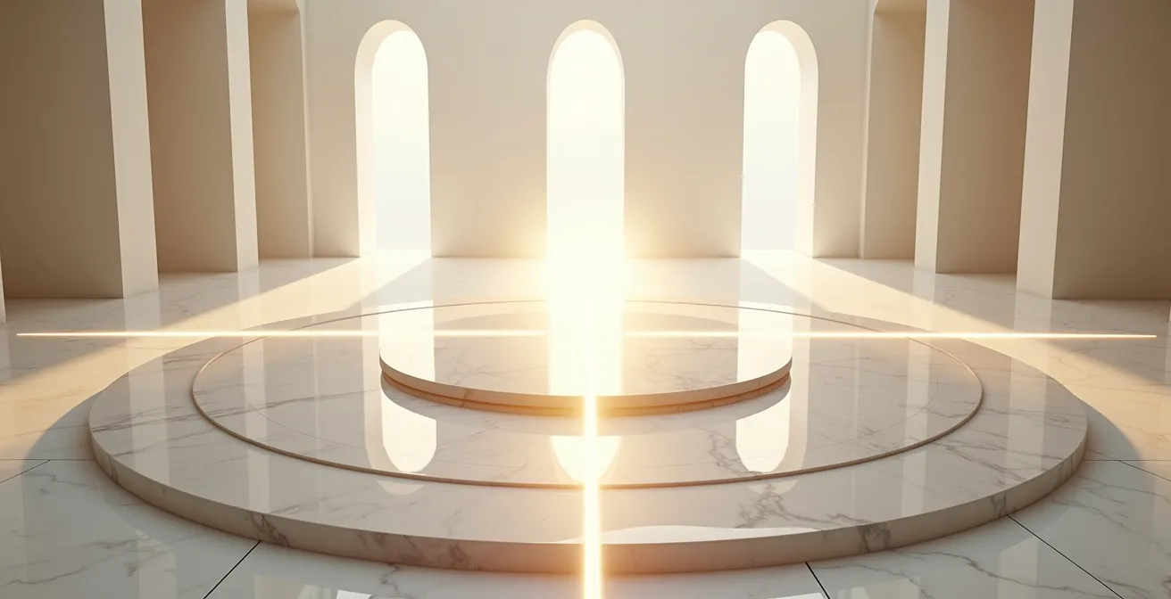 Rappresentazione visiva degli assi astrologici con energia luminosa che li attraversa